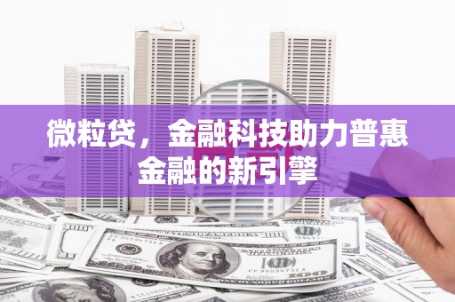 万年微粒贷，金融科技助力普惠金融的新引擎