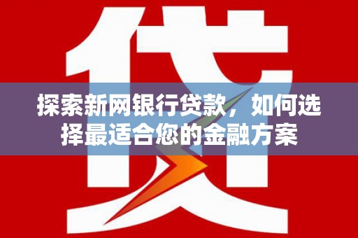 万年探索新网银行贷款，如何选择最适合您的金融方案