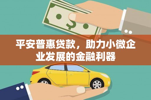 万年平安普惠贷款，助力小微企业发展的金融利器