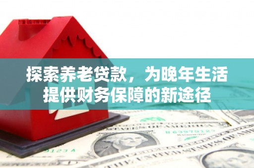 万年探索养老贷款，为晚年生活提供财务保障的新途径