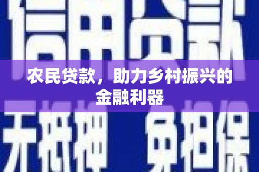 万年农民贷款，助力乡村振兴的金融利器