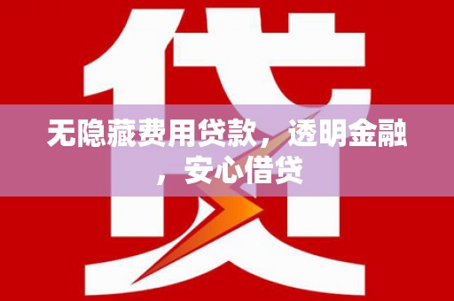 万年无隐藏费用贷款，透明金融，安心借贷