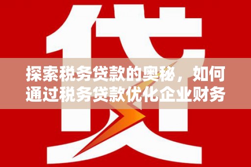 万年探索税务贷款的奥秘，如何通过税务贷款优化企业财务
