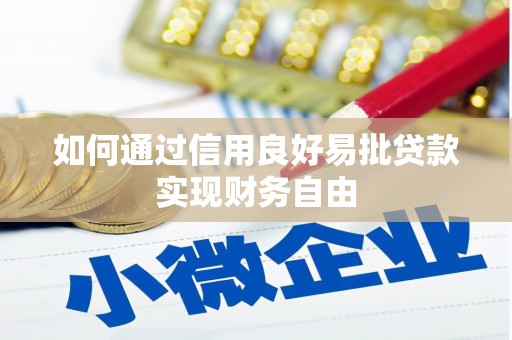万年如何通过信用良好易批贷款实现财务自由