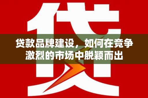 万年贷款品牌建设，如何在竞争激烈的市场中脱颖而出