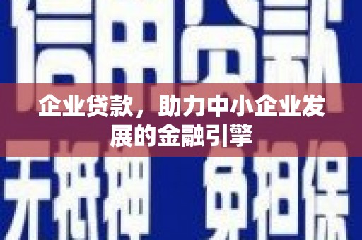 万年企业贷款，助力中小企业发展的金融引擎