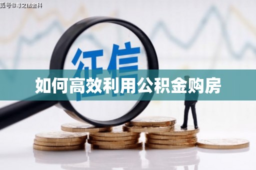 万年如何高效利用公积金购房